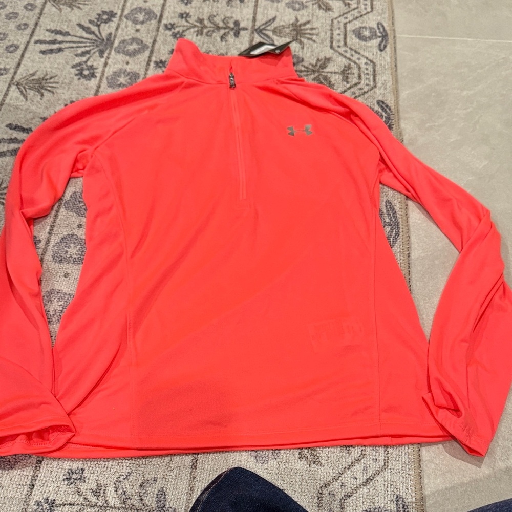 Under Armour Neon Pink Half-Zip Top *NWT*